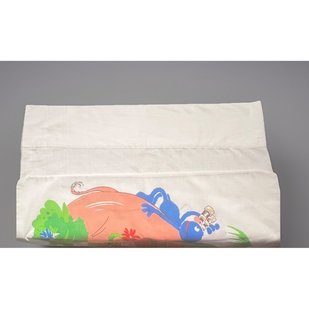 Vtg Sesame Street Pillow Case Big Bird Elephant Grover Ernie Oscar Grouch 70s - Picture 4 of 4